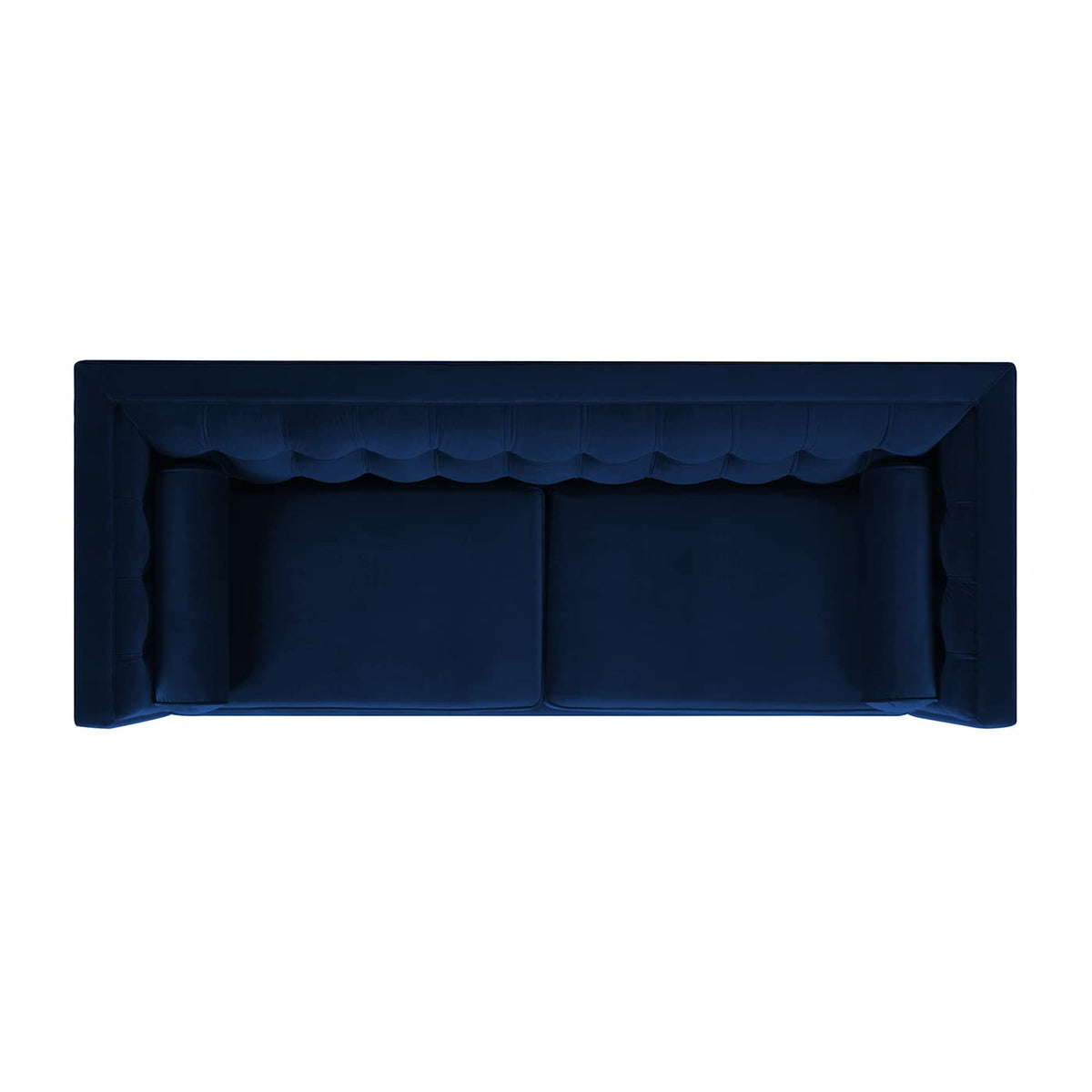 84" Navy Blue Velvet Tufted Sofa E70588