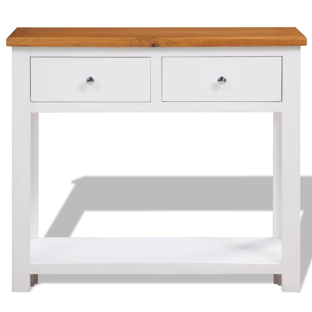 Solid Oak Wood Console Table S80942