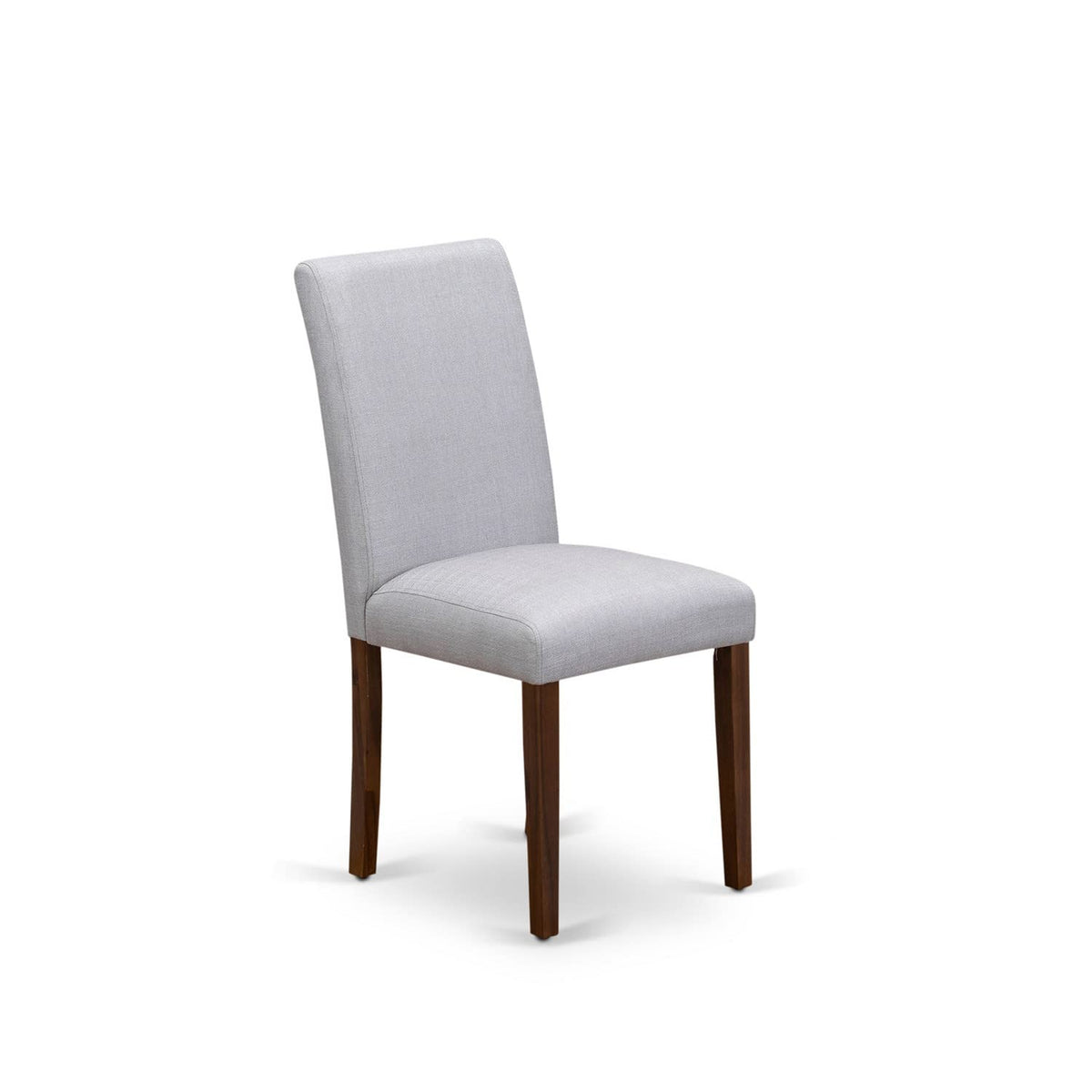 9 Piece Walnut Dining Table Set with 8 Grey Linen Chairs H302
