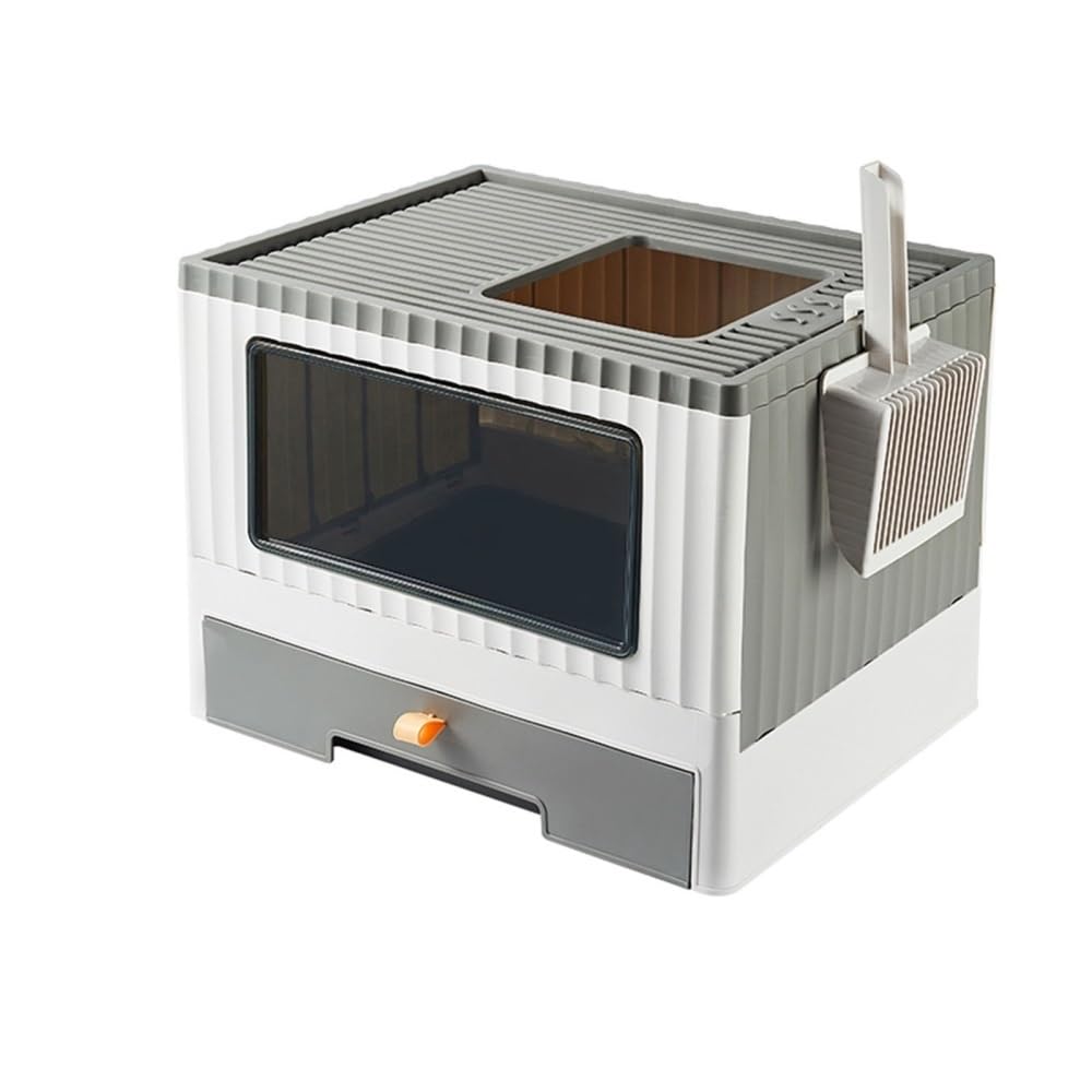 Foldable Top Entry Cat Litter Box with Lid G3894