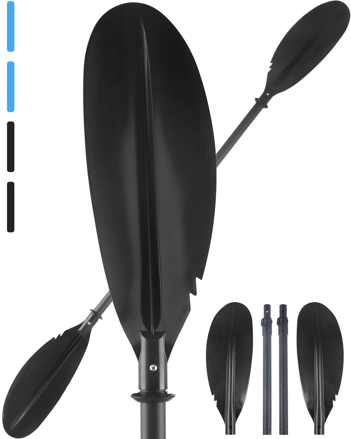 Kayak Paddles with Paddle Leash, 70in-97in Lightweight Paddling Blades V711969