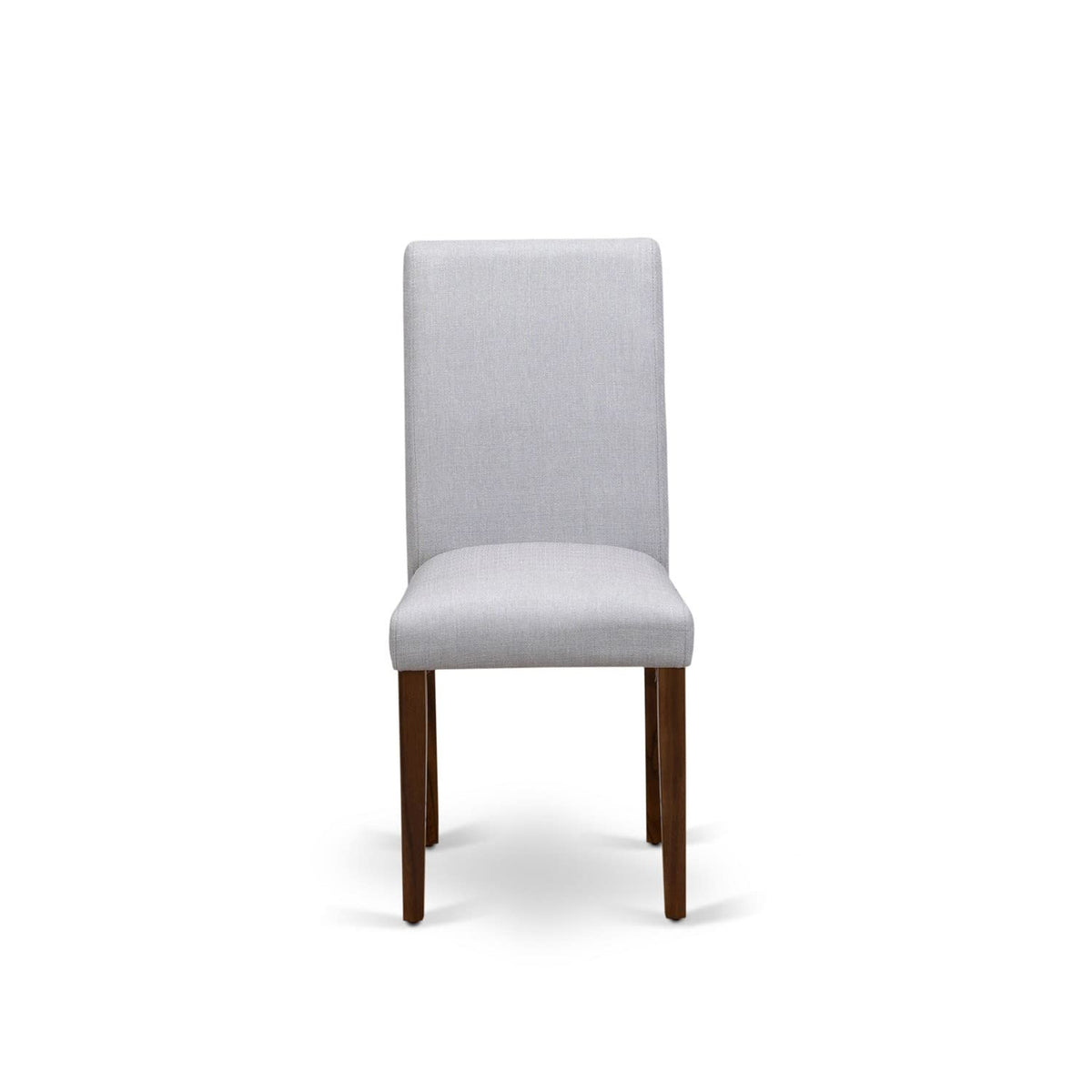 9 Piece Walnut Dining Table Set with 8 Grey Linen Chairs H302