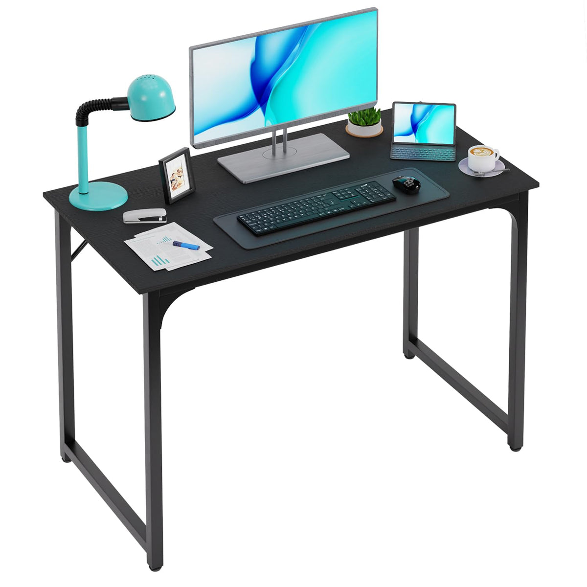 39 Inch Black Computer Desk D335