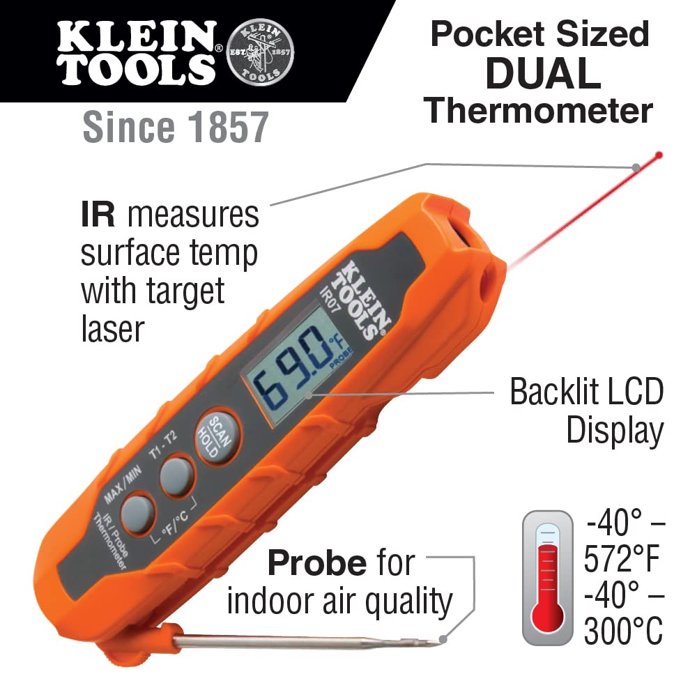 Digital Clamp Meter, Non-Contact Voltage Tester, and Infrared/Probe Thermometer T3110