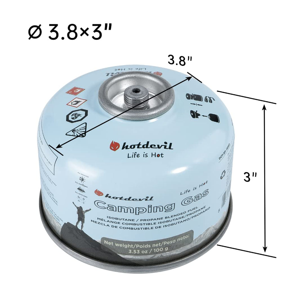 Isobutane Propane Butane Camping Fuel Canister 100 Gram W25371