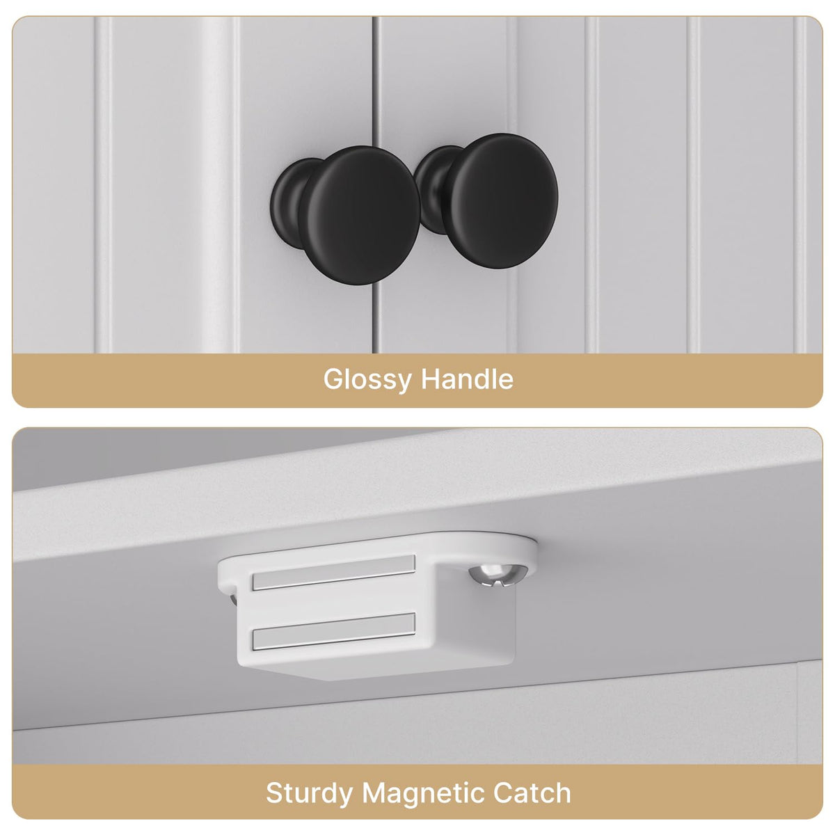 Over The Toilet Storage Cabinet with Five Doors White G216