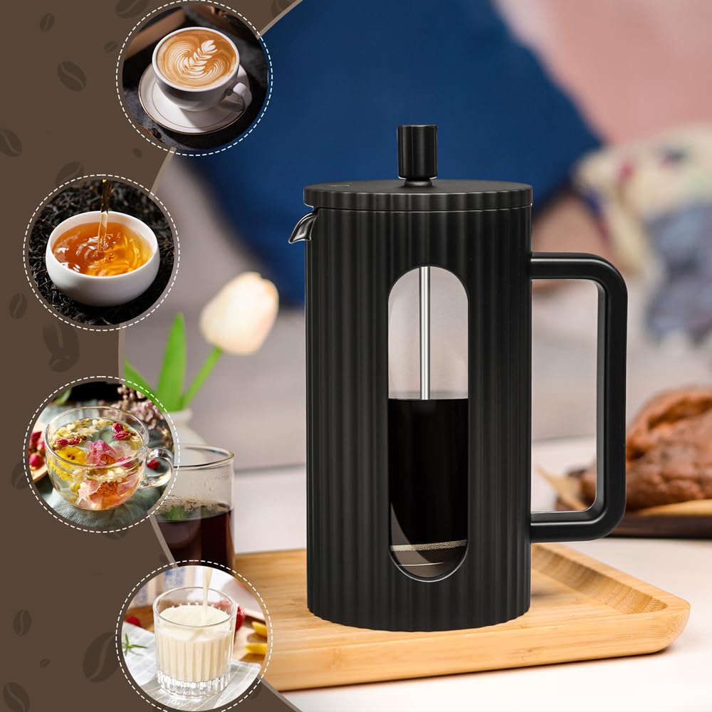 12 oz Heat Resistant Borosilicate Glass French Press B972