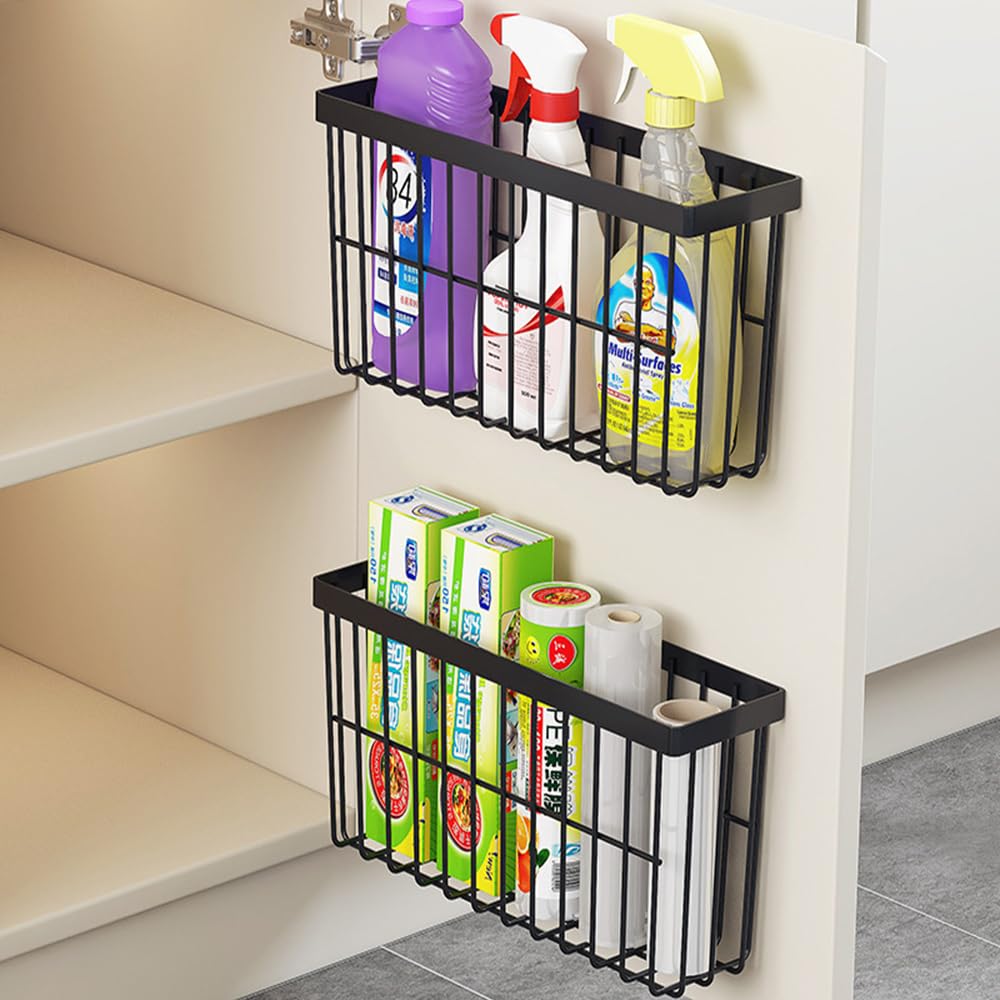 Self Adhesive Wall Mounted Storage Box (Black) X3401