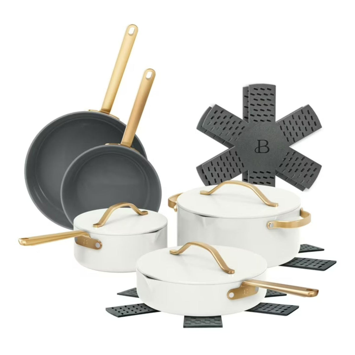 12 Pc Ceramic Non-Stick Cookware Set with Lids G87267