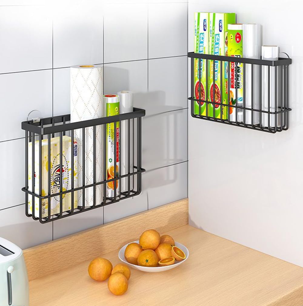 Self Adhesive Wall Mounted Storage Box (Black) X3401