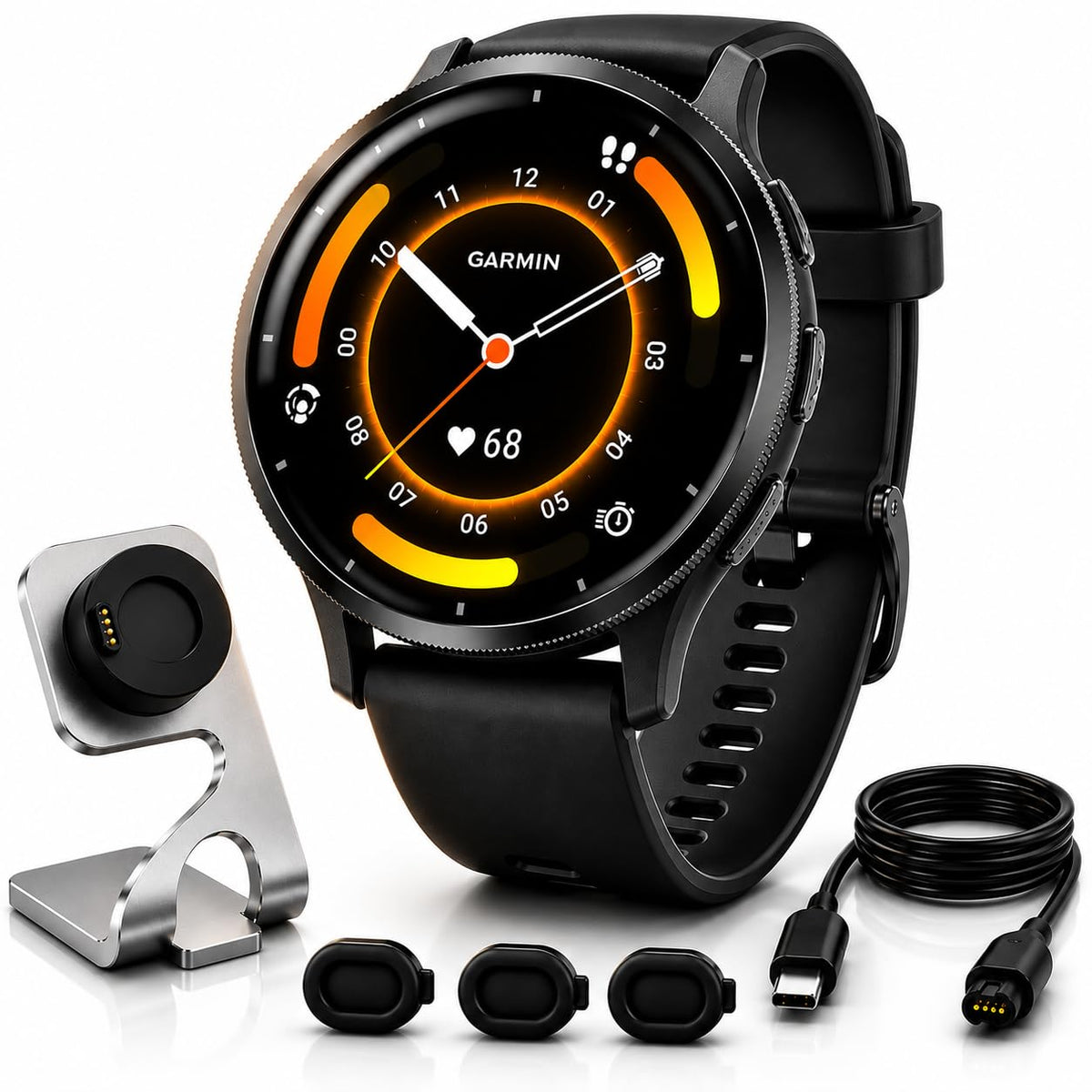 Black 45mm GPS Smartwatch T726114