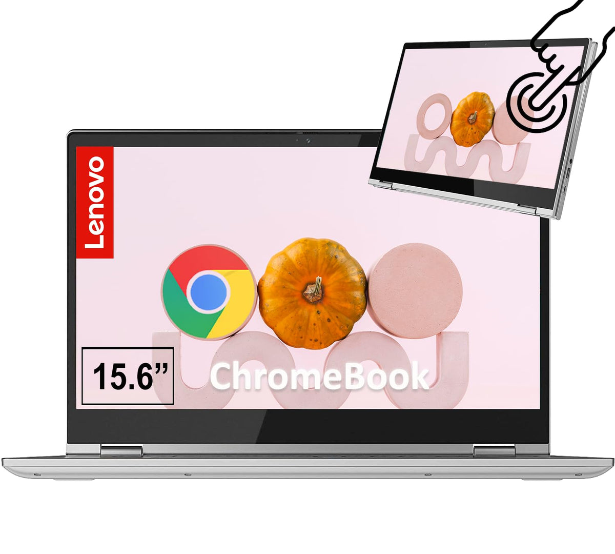 15.6" FHD Touchscreen 2-in-1 Chromebook Laptop, Intel i3, 4GB RAM, 64GB, Grey S11828