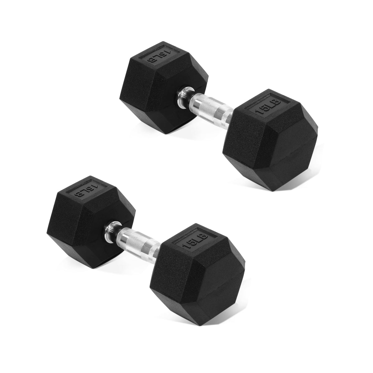 Hex Dumbbells Rubber Coated Hand Weights 5-50 LB Pair H8793