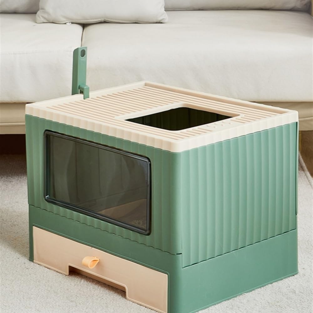 Foldable Top Entry Cat Litter Box with Lid G3894