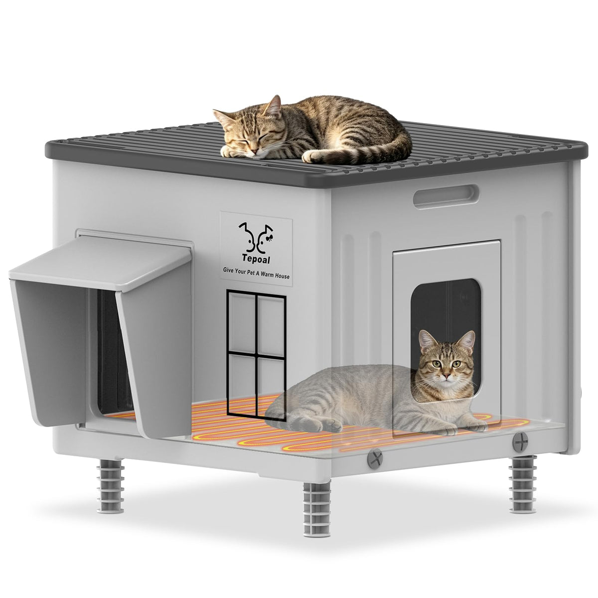 Heated Waterproof Insulated Cat House N850