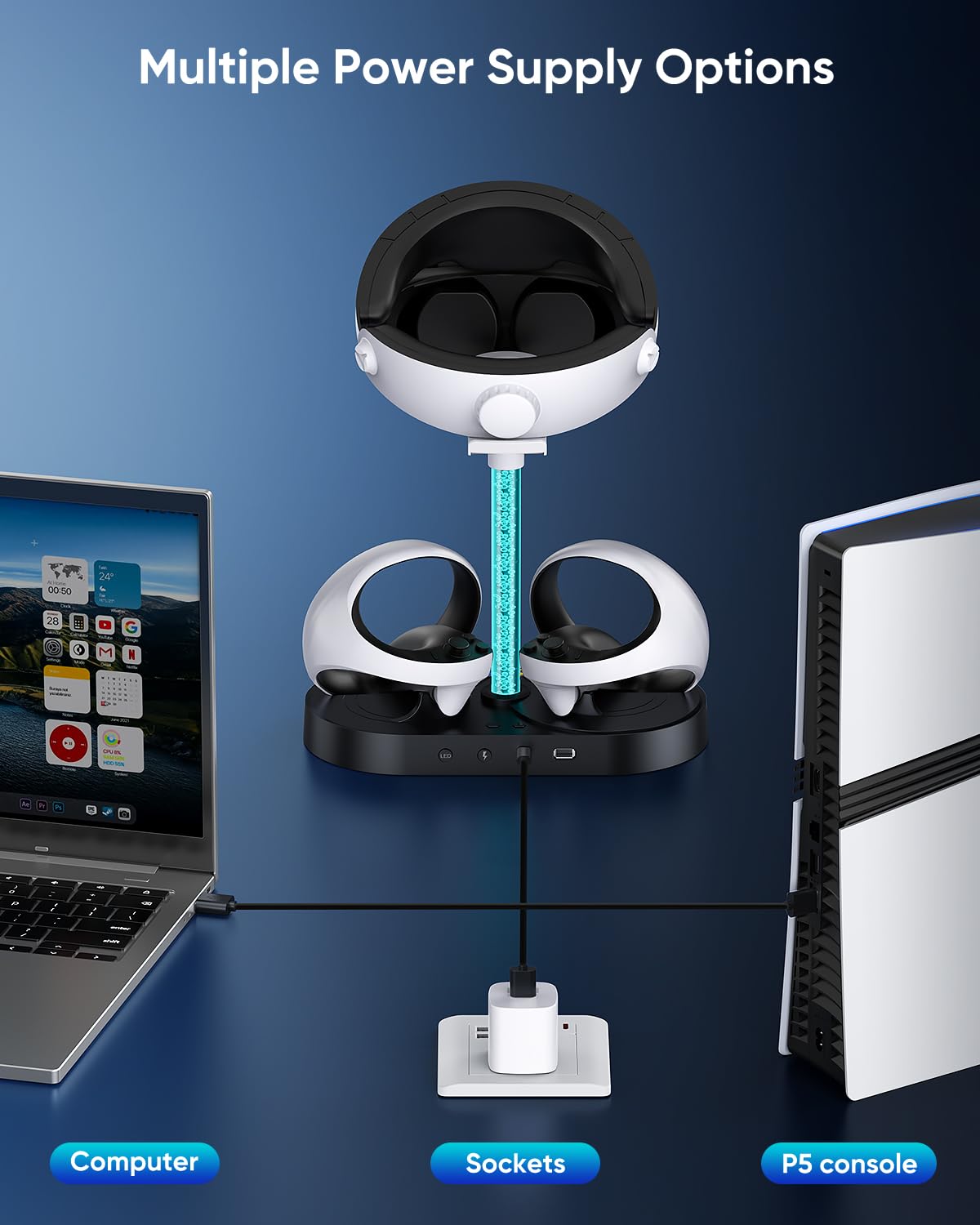 Black Charging Stand & Storage Station G32755