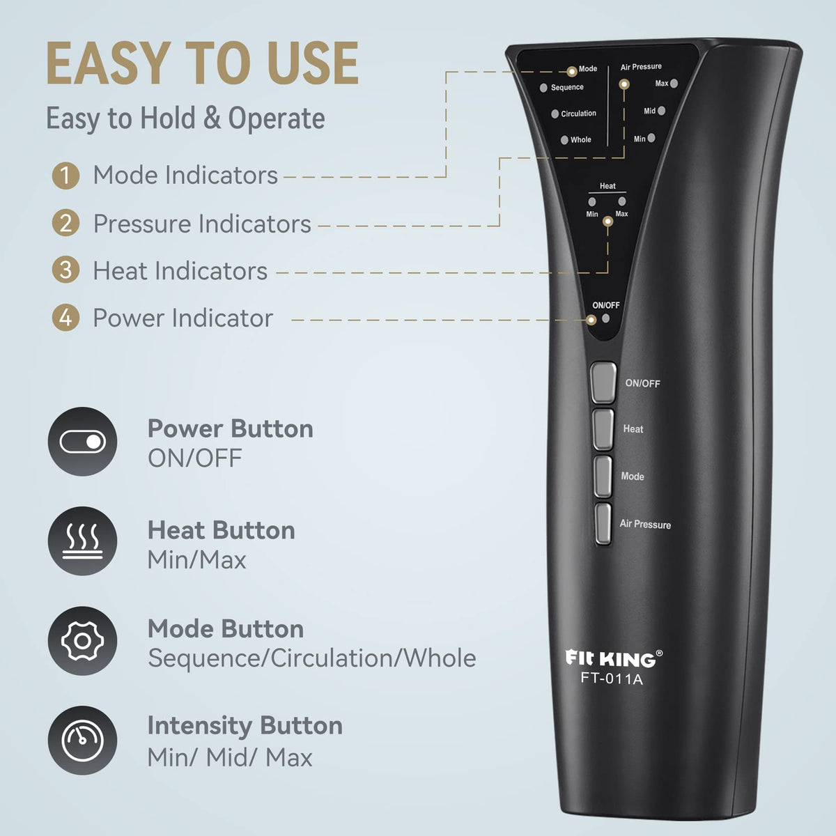 Foot & Leg Compression Massager with Knee Heating R2707