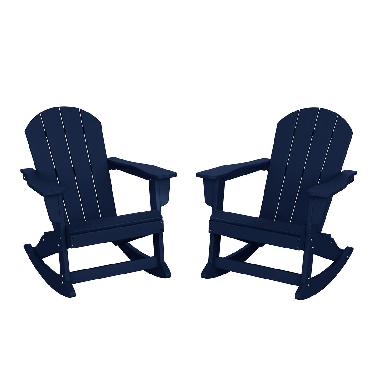 Navy Blue Poly Adirondack Chair Set of 2 G2016