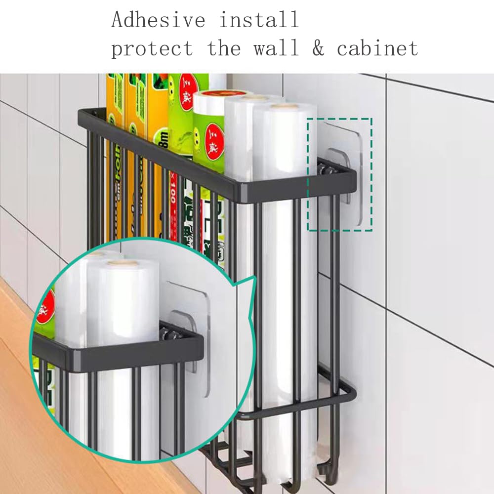 Self Adhesive Wall Mounted Storage Box (Black) X3401
