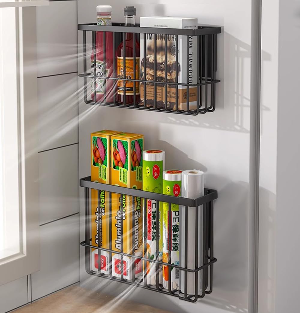 Self Adhesive Wall Mounted Storage Box (Black) X3401
