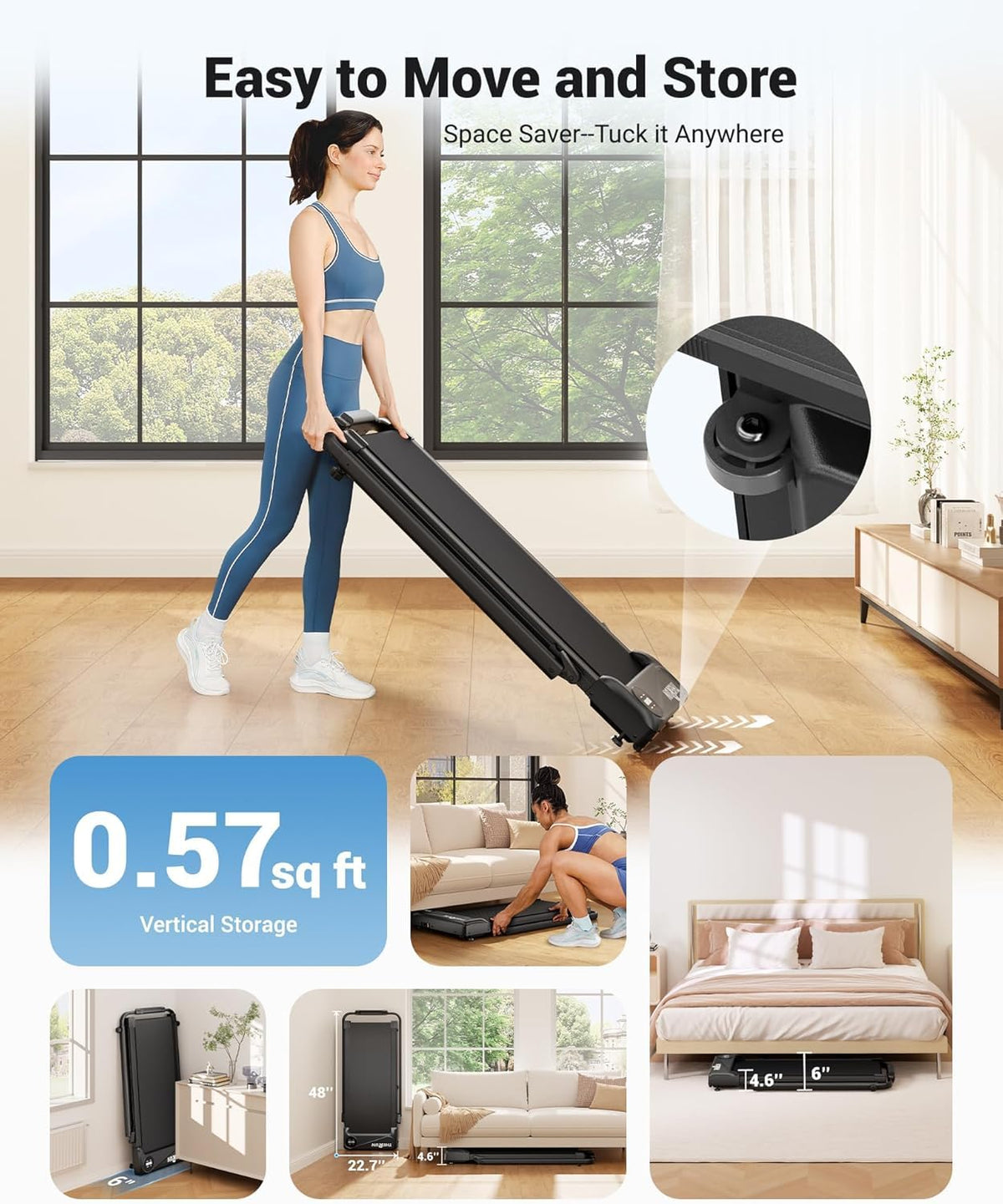 2 in 1 Under Desk Portable Treadmill C3182