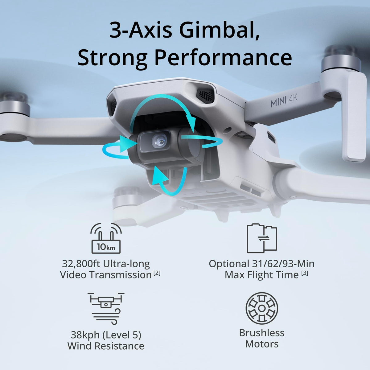 4K UHD Camera Drone with 3-Axis Gimbal Stabilization, Under 249 g J88408