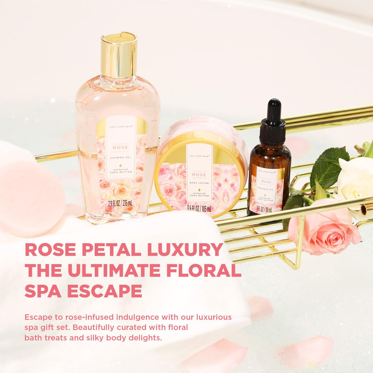 15 Pc Rose Spa Gift Set A4659