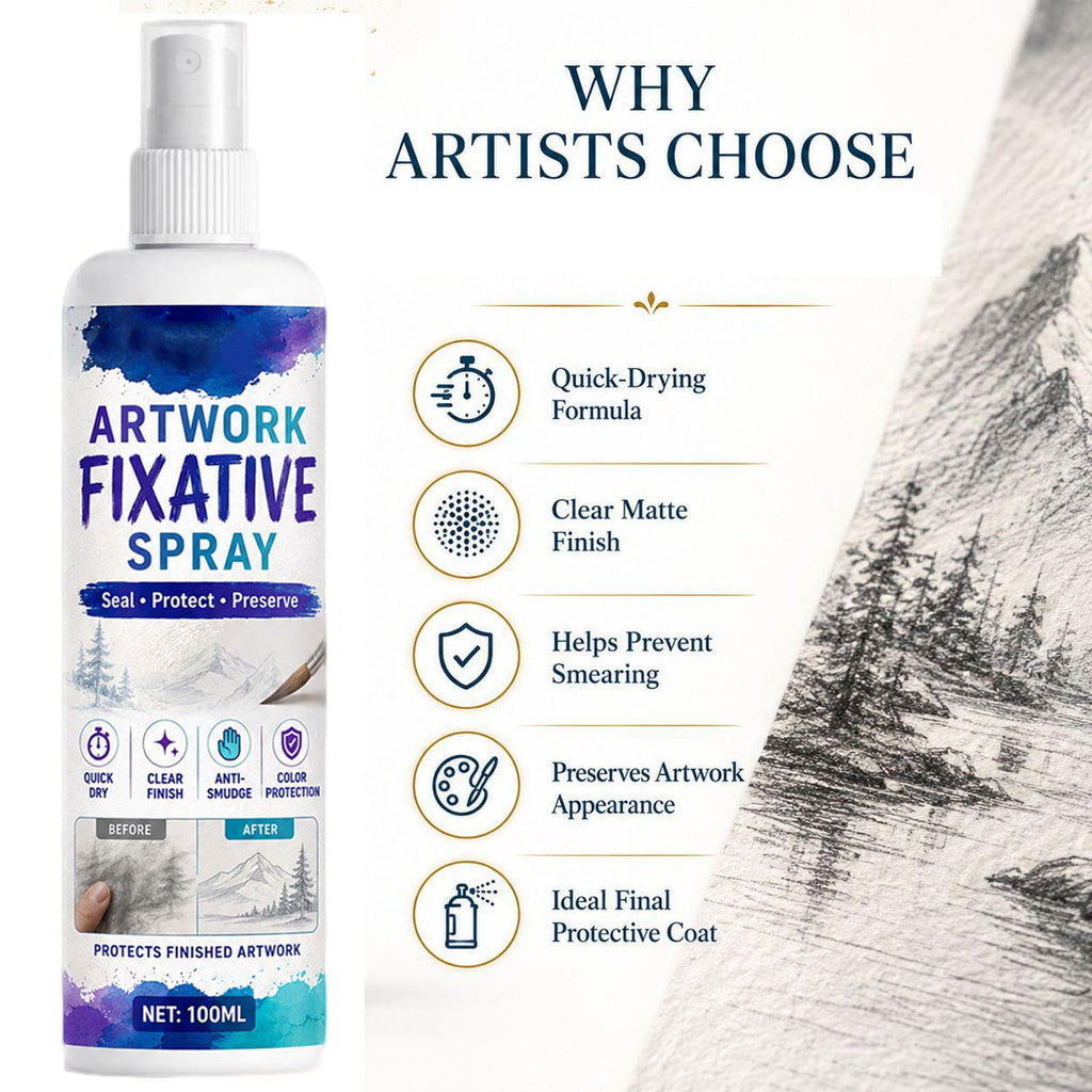 Quick-Dry Smudge-Proof Clear Matte Fixative Spray (7PCS) G40009