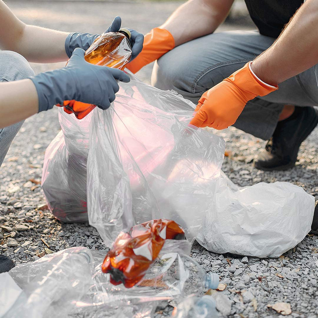 60 Gallon Heavy Duty Clear Trash Bags 150 Count E15184
