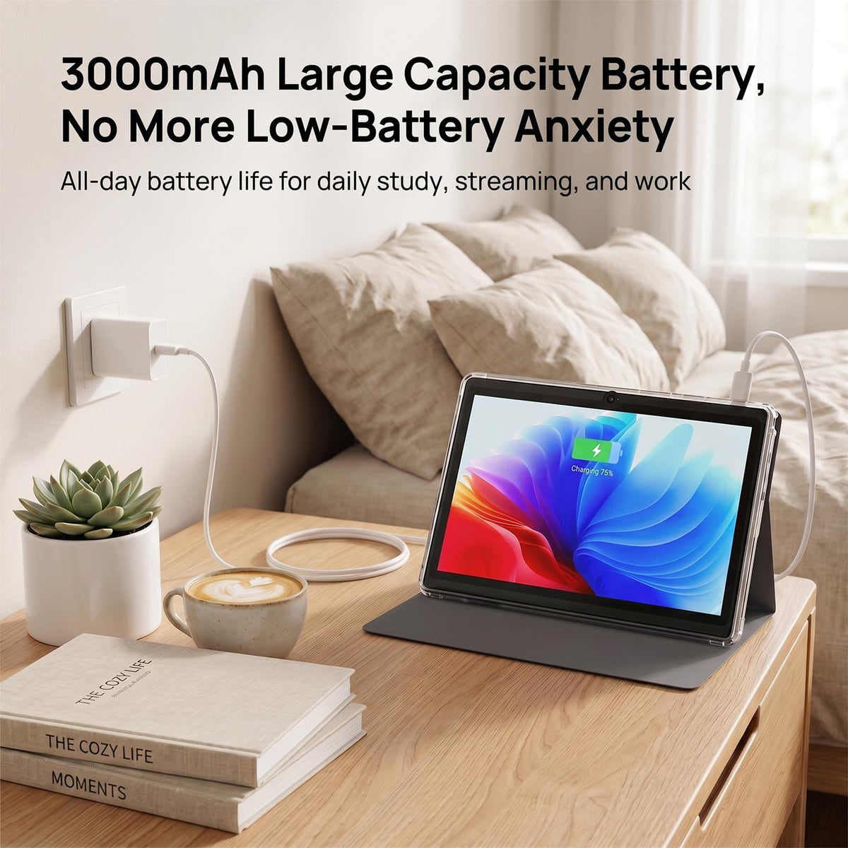 7 Inch Android Tablet with Protective Case, 8GB RAM 32GB ROM, Black P5123