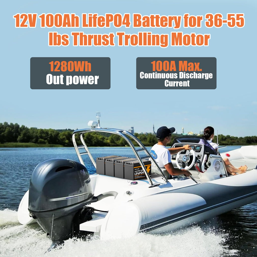 12V 100Ah LiFePO4 Lithium Battery 2 Pack N71940