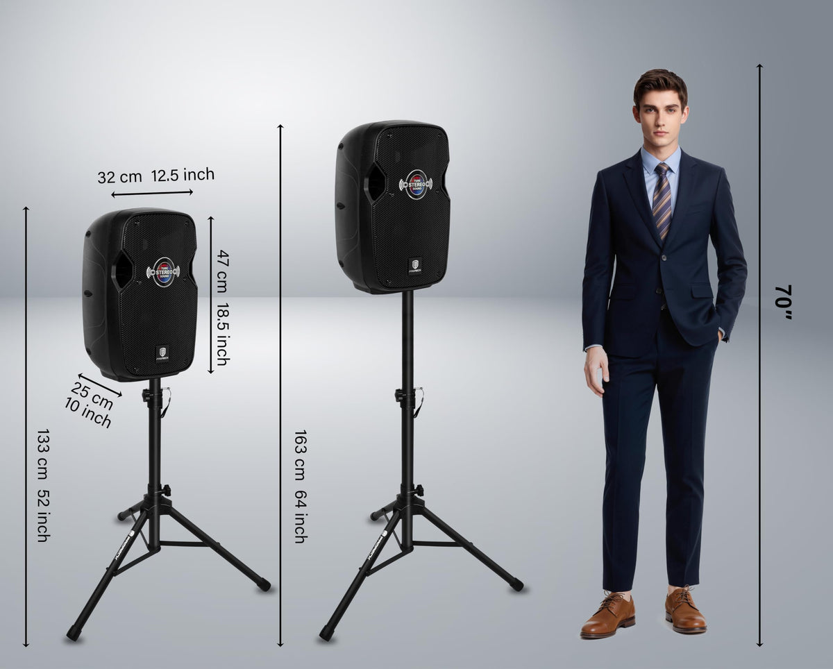 10-Inch Bluetooth PA Speaker System with Wired Microphone J97491