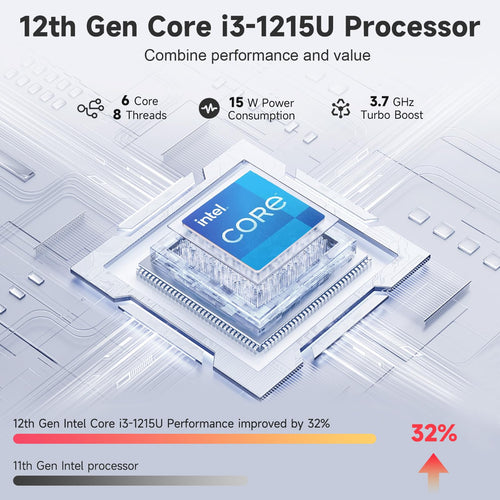 15.6" IPS FHD Laptop Intel Core i3 8GB RAM 256GB SSD N443