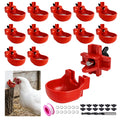 12-Pack Automatic Chicken Water Nipples with Cups M6913