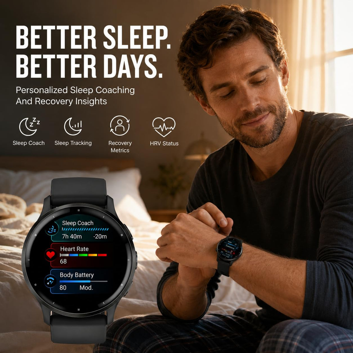 Black 45mm GPS Smartwatch T726114