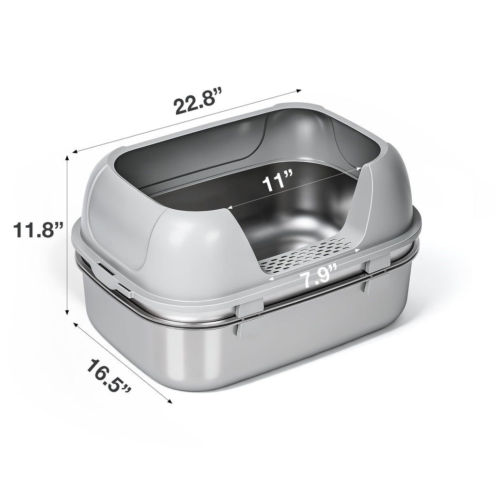 Stainless Steel Sifting Cat Litter Box F127546
