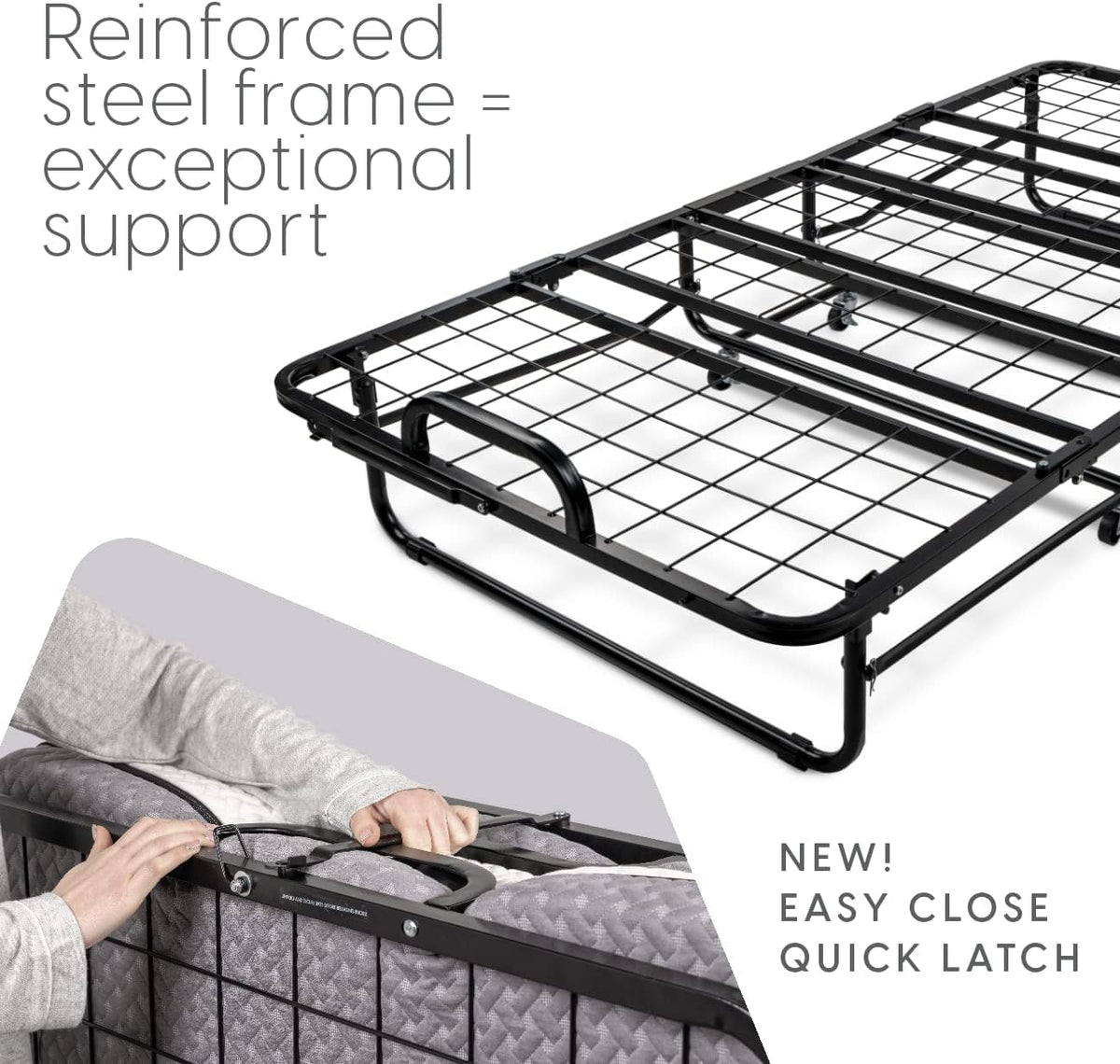 Twin Size Folding Bed with Memory Foam Mattress P592304