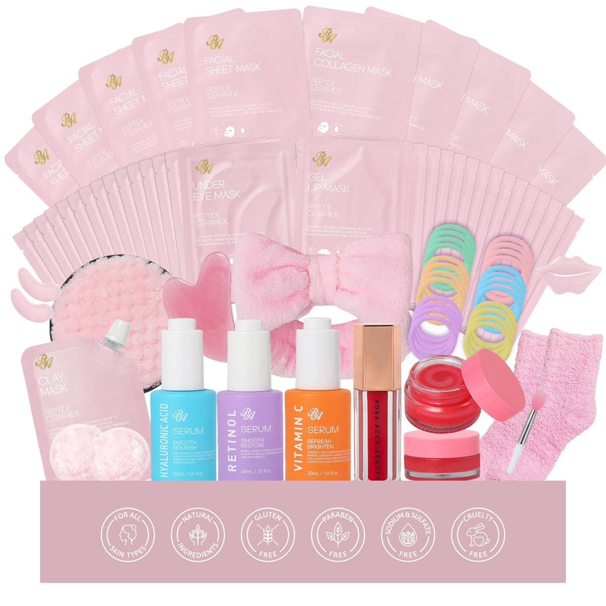 55 Pcs Rose Hydrating Skin Care Set J97113