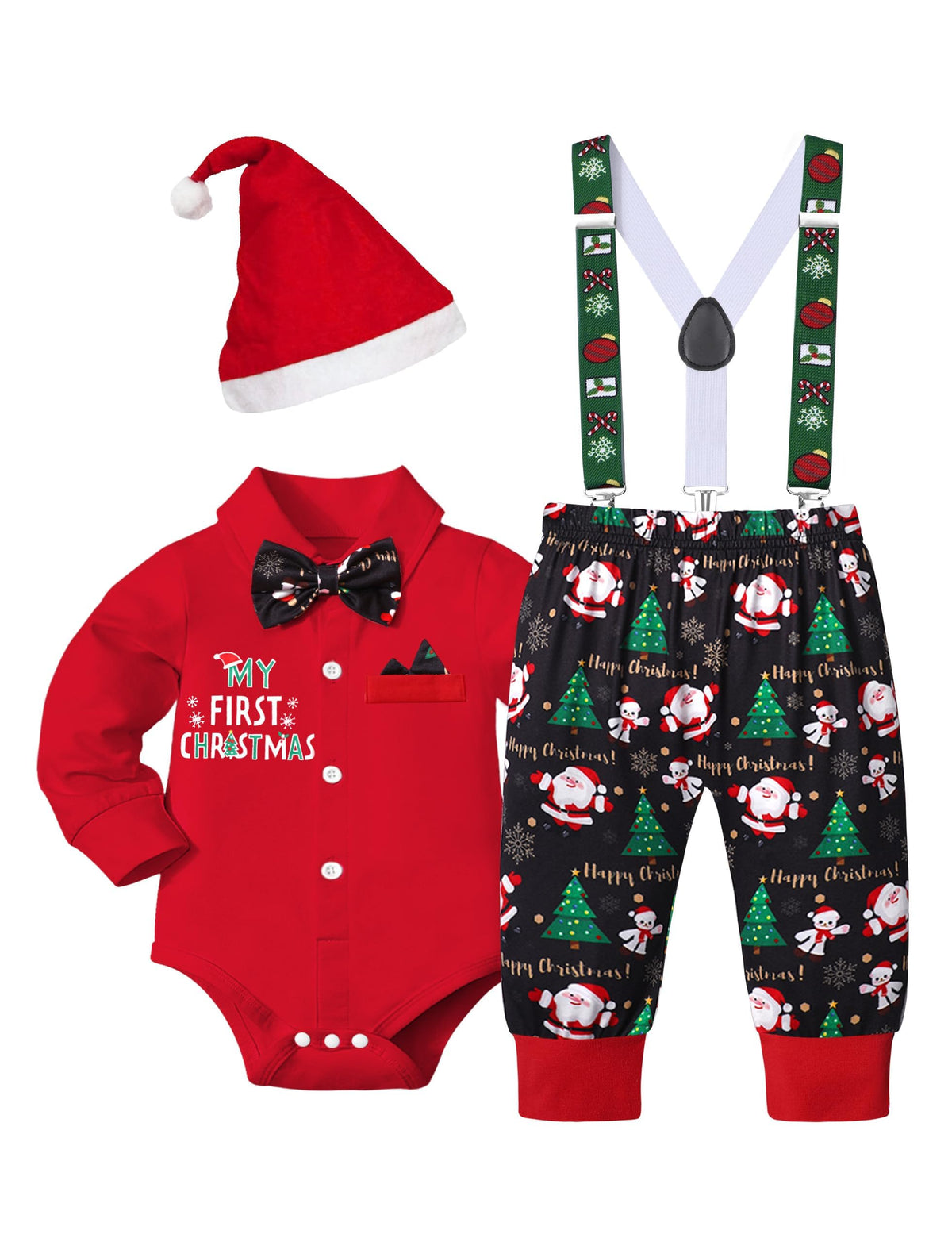 Baby Boy Christmas Outfit 3PCS Set N51059