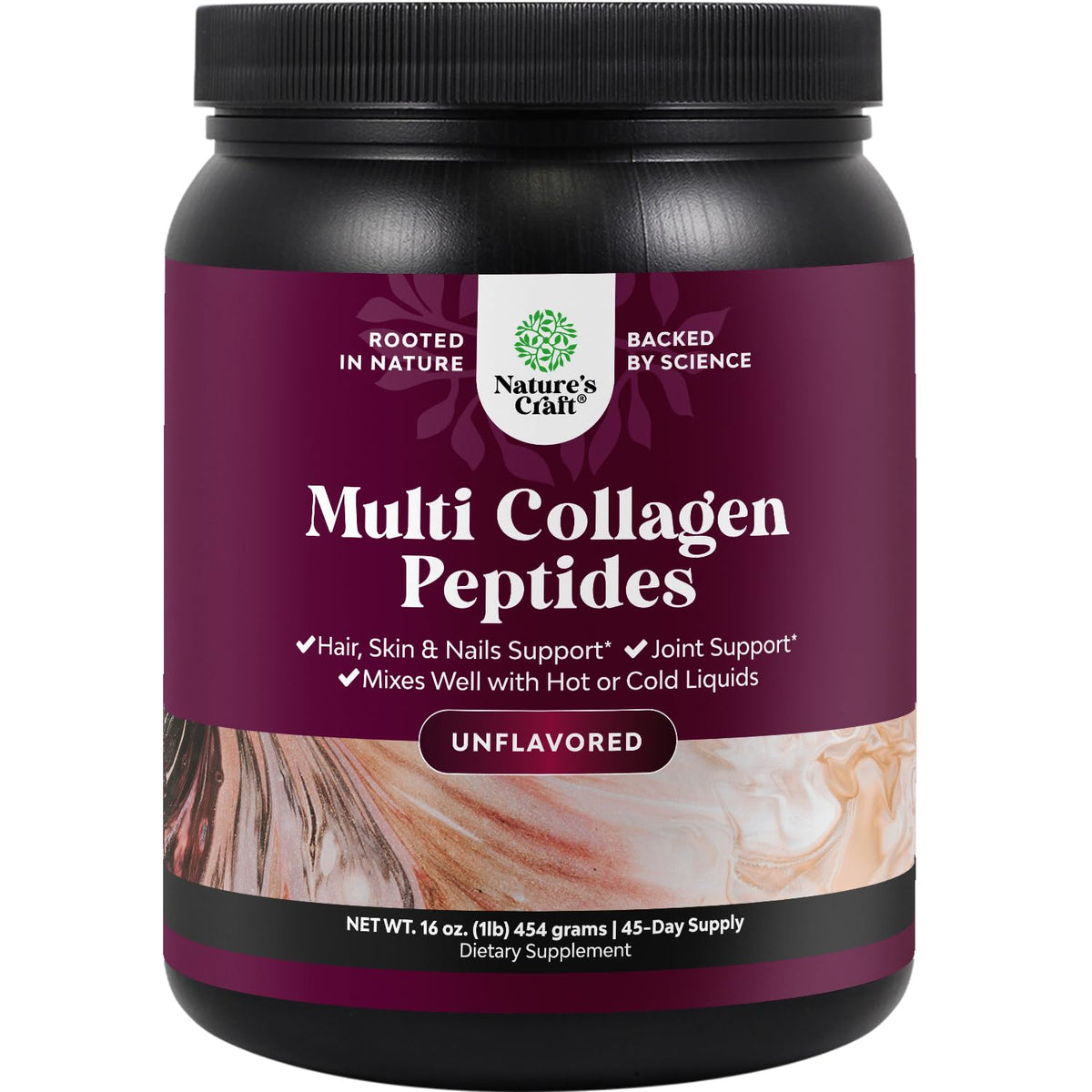 Unflavored Hydrolyzed Collagen Peptides Powder 45 Servings R81136