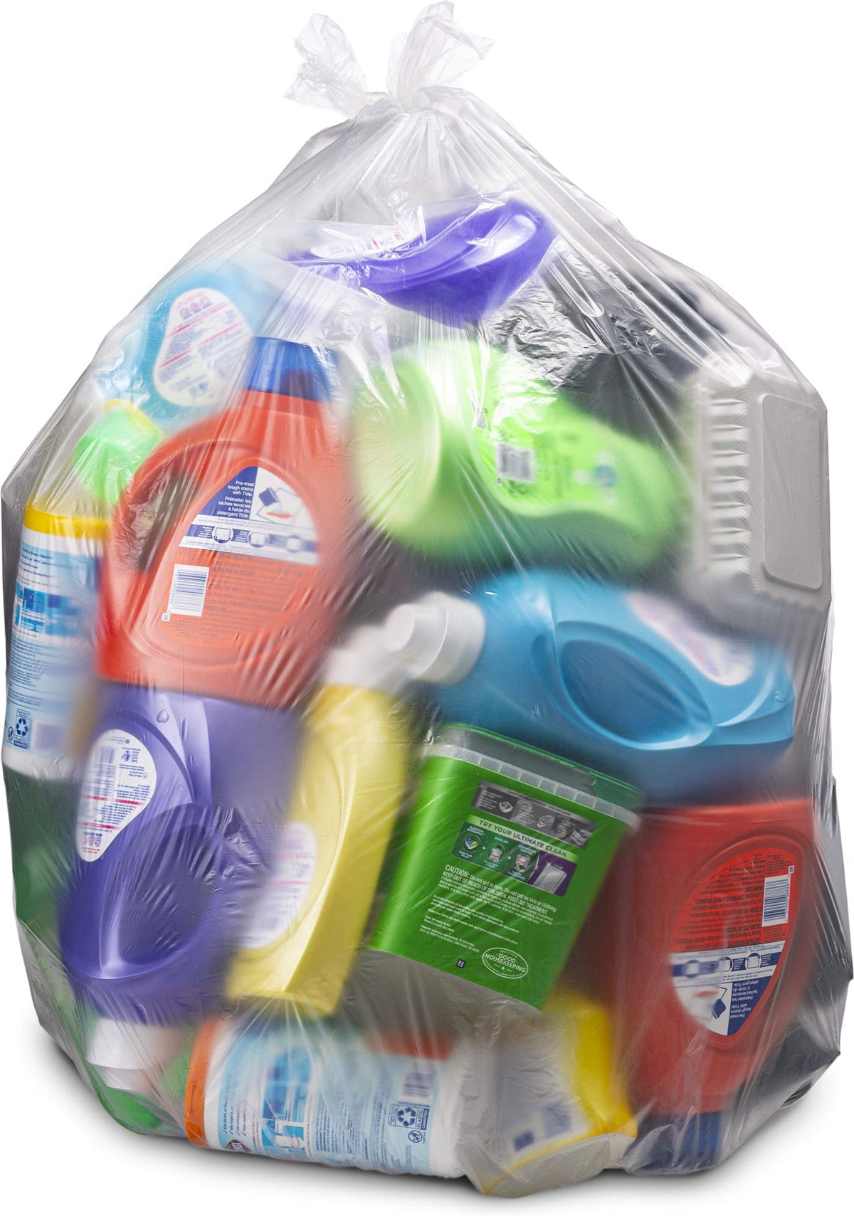 60 Gallon Heavy Duty Clear Trash Bags 150 Count E15184