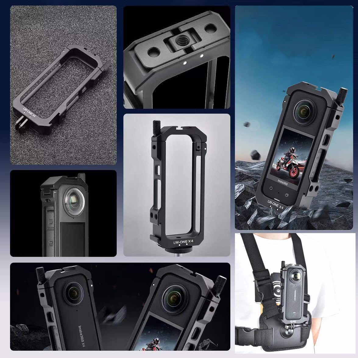 Aluminum Frame Cage Case Bag Glass Lens Guard Set Screen Protector E892