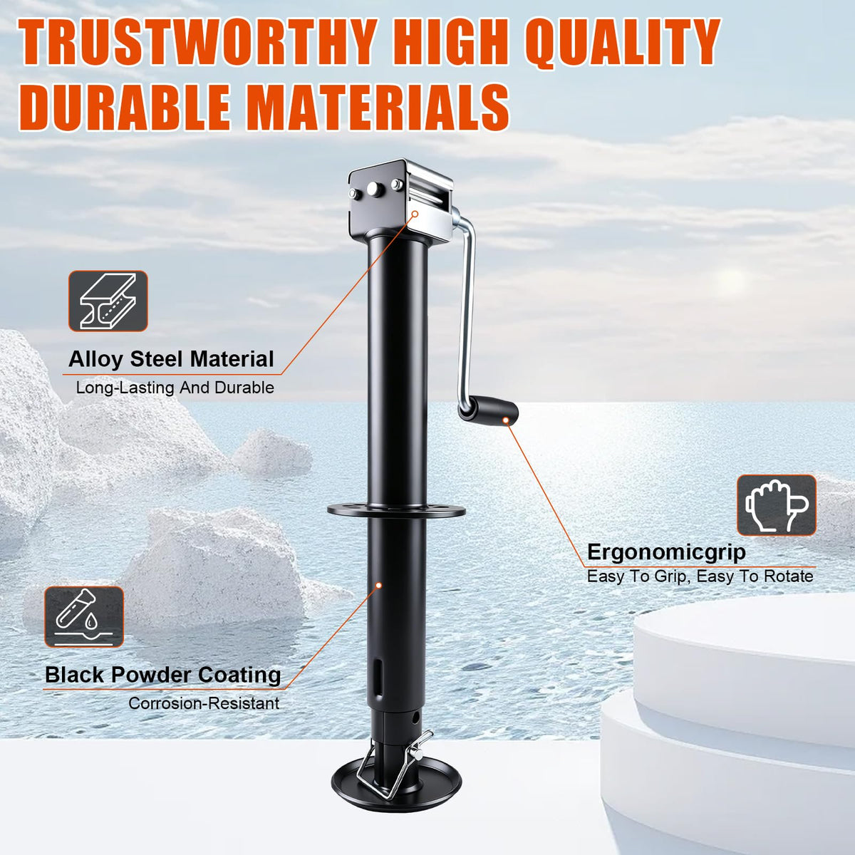 23" Lift Drop Leg Trailer Jack Y8410