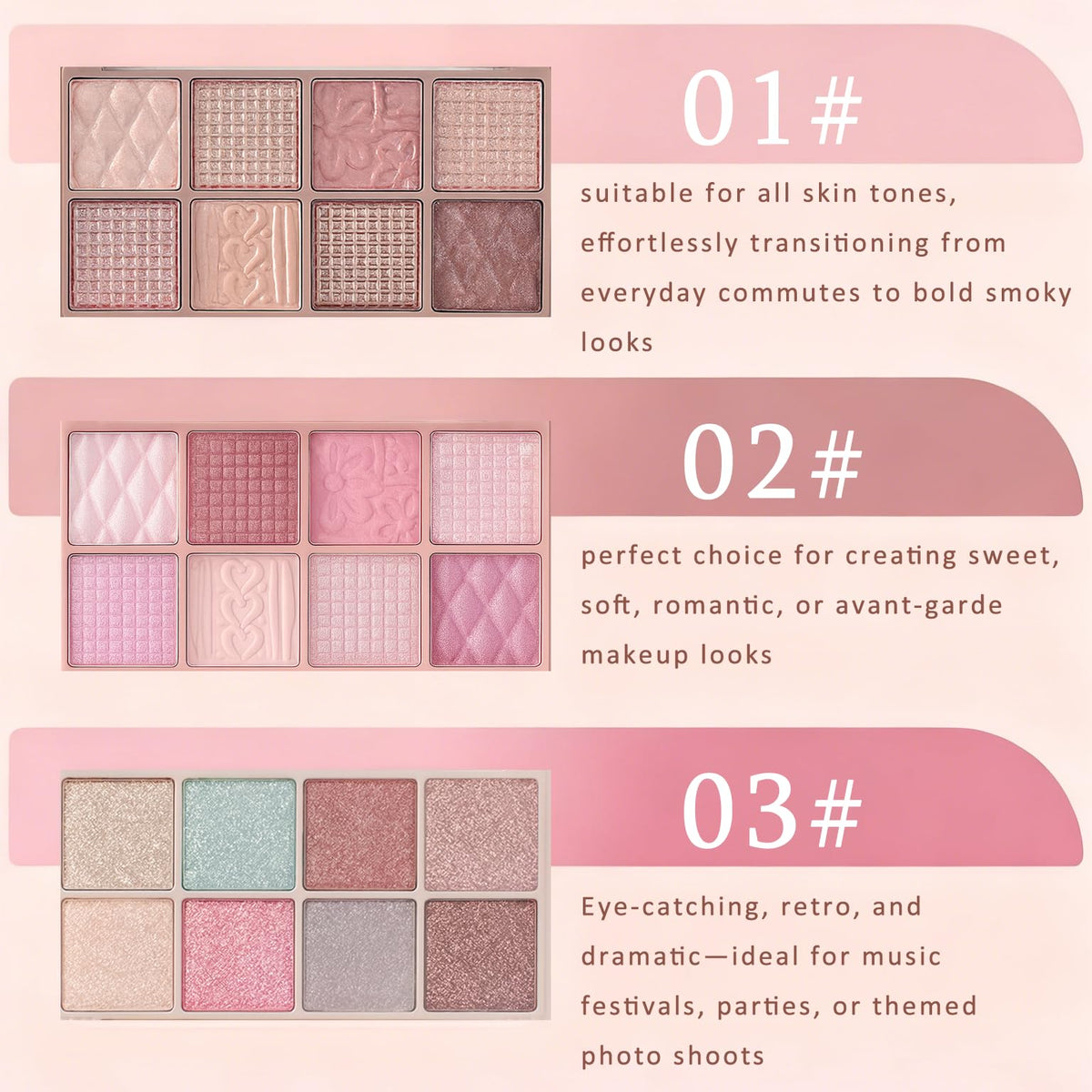 Brown and Pink Shimmer Eyeshadow Palette Z87786