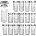 15 Pack 12 oz Mason Jars with Lids D2736