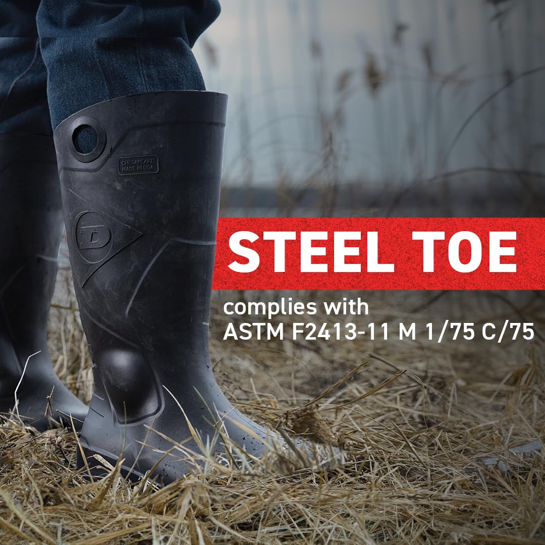 Black Steel Toe Rubber Work Boots M241704