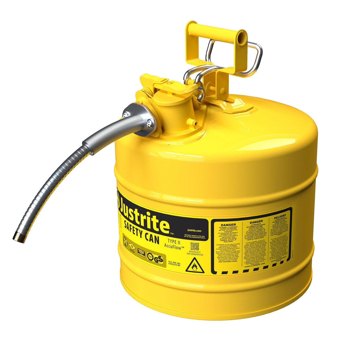 Yellow Galvanized Steel Diesel Fuel Can I2068