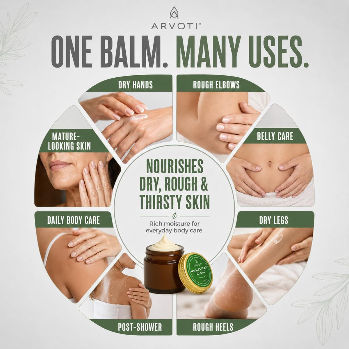 Tallow Balm for Dry Skin, Face & Body, 1 oz I573014