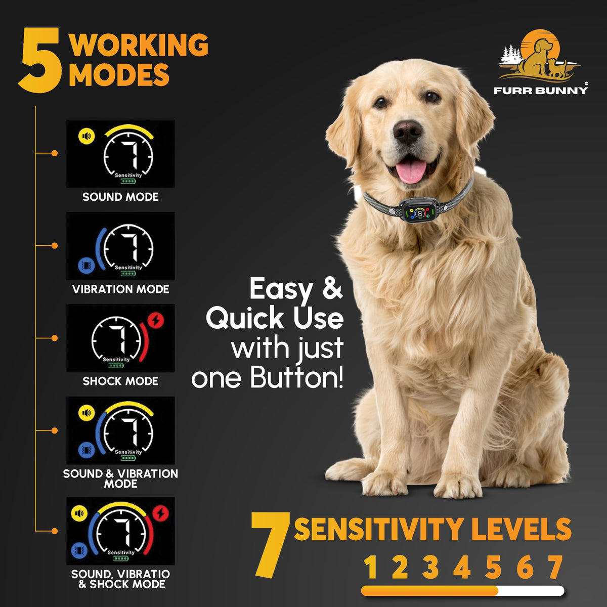 Dog Bark Collar for Medium & Large Dogs Q44803