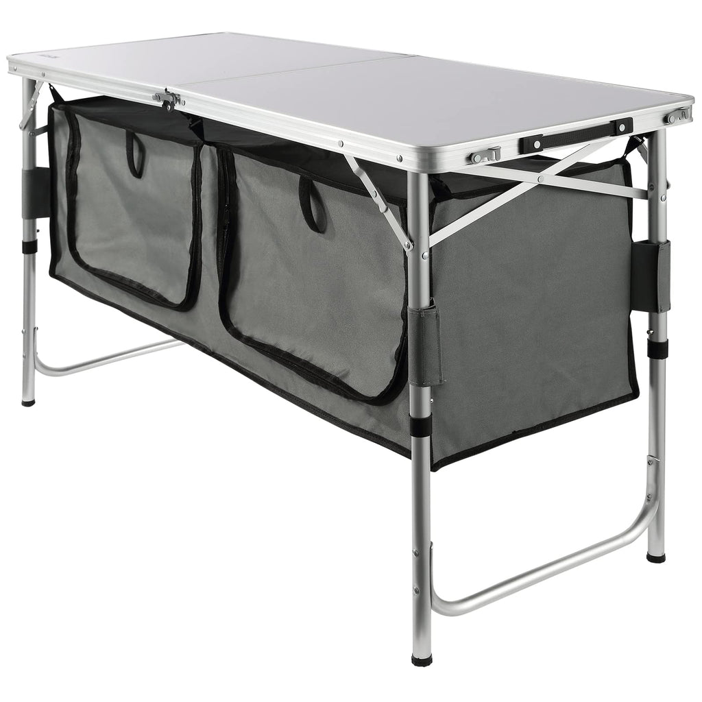 Folding Camping Cooking Table with Storage Organizer K972026
